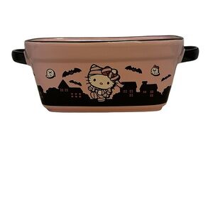 Hello Kitty ‎ Pink Mummy Ceramic Loaf Pan Baker Halloween 9"× 5.25" x 4.5" Viral